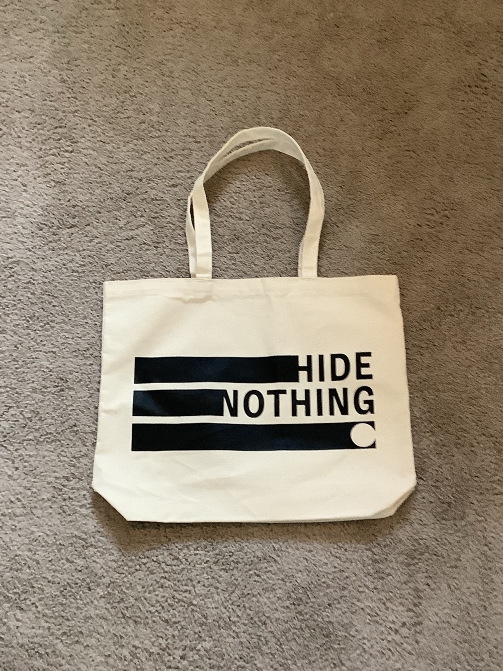 Beautycounter "Hide Nothing" Promotional Canvas Tote Bag by Enviro-Tote